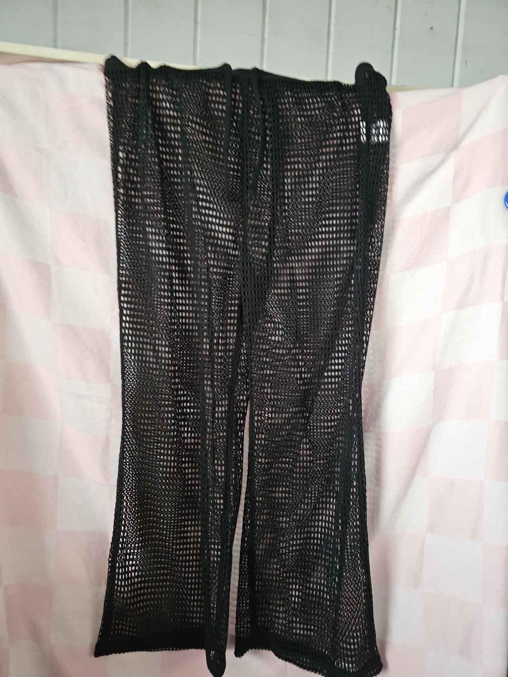 Black Mesh Beach Pants - Breathable Summer Bottoms